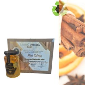   Narancs-fahéj ágyon érlelt termelői akácméz 500g -díjazott