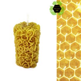 Termelői méhviasz gyertya rózsa